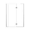 Ethan 56.5-in W x 76-in H Hinged Shower Door in Brushed Stainless with Clear Glass, SMEHTF-565247610C-BS