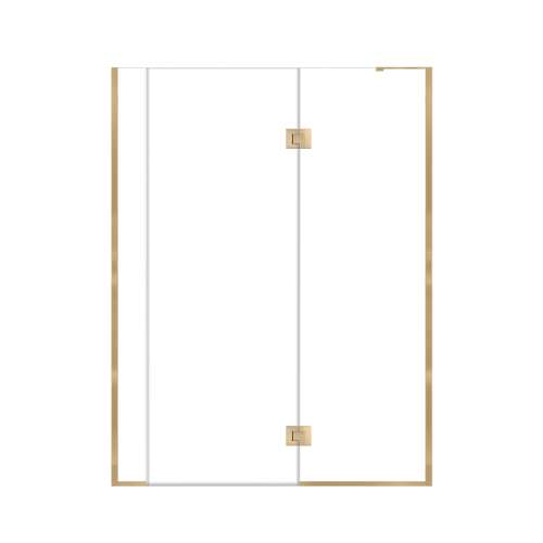 Ethan 56.5-in W x 76-in H Hinged Shower Door in Champagne Bronze with Clear Glass, SMEHTF-565247610C-CB