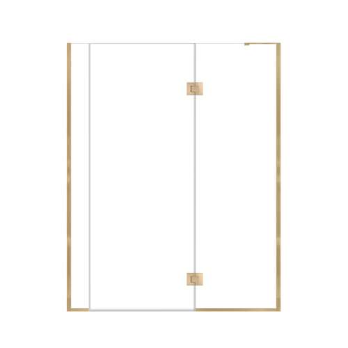 Ethan 58.5-in W x 76-in H Hinged Shower Door in Champagne Bronze with Clear Glass, SMEHTF-585247610C-CB