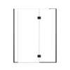 Ethan 58.5-in W x 76-in H Hinged Shower Door in Matte Black with Clear Glass, SMEHTF-585247610C-MB
