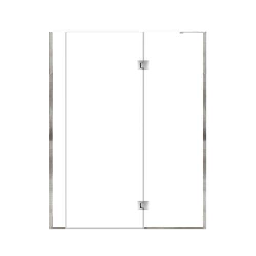 Ethan 58.5-in W x 76-in H Hinged Shower Door in Polished Chrome with Clear Glass, SMEHTF-585247610C-PC