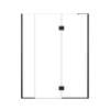 Ethan 59.5-in W x 76-in H Hinged Shower Door in Matte Black with Clear Glass, SMEHTF-595247610C-MB