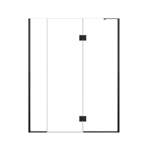 Ethan 59.5-in W x 76-in H Hinged Shower Door in Matte Black with Clear Glass, SMEHTF-595247610C-MB