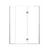 Ethan 62-in W x 76-in H Hinged Shower Door in Brushed Stainless with Clear Glass, SMEHTF-62267610C-BS