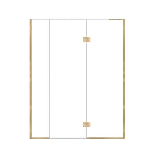 Ethan 62-in W x 76-in H Hinged Shower Door in Champagne Bronze with Clear Glass, SMEHTF-62267610C-CB