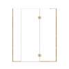 Ethan 63-in W x 76-in H Hinged Shower Door in Champagne Bronze with Clear Glass, SMEHTF-63277610C-CB