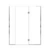 Ethan 63-in W x 76-in H Hinged Shower Door in Polished Chrome with Clear Glass, SMEHTF-63277610C-PC