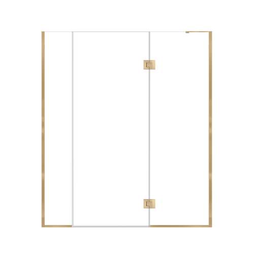 Ethan 66.5-in W x 76-in H Hinged Shower Door in Champagne Bronze with Clear Glass, SMEHTF-665307610C-CB