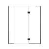 Ethan 66.5-in W x 76-in H Hinged Shower Door in Matte Black with Clear Glass, SMEHTF-665307610C-MB