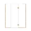Ethan 68-in W x 76-in H Hinged Shower Door in Champagne Bronze with Clear Glass, SMEHTF-68267610C-CB