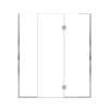 Ethan 68-in W x 76-in H Hinged Shower Door in Polished Chrome with Clear Glass, SMEHTF-68267610C-PC