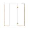 Ethan 69-in W x 76-in H Hinged Shower Door in Champagne Bronze with Clear Glass, SMEHTF-69277610C-CB