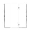 Ethan 69-in W x 76-in H Hinged Shower Door in Polished Chrome with Clear Glass, SMEHTF-69277610C-PC