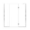 Ethan 72-in W x 76-in H Hinged Shower Door in Polished Chrome with Clear Glass, SMEHTF-72307610C-PC