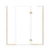 Ethan 72.5-in W x 76-in H Hinged Shower Door in Champagne Bronze with Clear Glass, SMEHTF-725307610C-CB