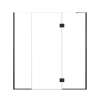Ethan 72.5-in W x 76-in H Hinged Shower Door in Matte Black with Clear Glass, SMEHTF-725307610C-MB