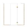 Ethan 74-in W x 76-in H Hinged Shower Door in Champagne Bronze with Clear Glass, SMEHTF-74267610C-CB