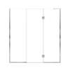 Ethan 74-in W x 76-in H Hinged Shower Door in Polished Chrome with Clear Glass, SMEHTF-74267610C-PC
