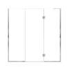 Ethan 76-in W x 76-in H Hinged Shower Door in Polished Chrome with Clear Glass, SMEHTF-76287610C-PC