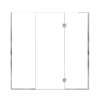 Ethan 77-in W x 76-in H Hinged Shower Door in Polished Chrome with Clear Glass, SMEHTF-77297610C-PC