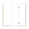 Ethan 79.5-in W x 76-in H Hinged Shower Door in Champagne Bronze with Clear Glass, SMEHTF-795257610C-CB