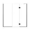 Ethan 79.5-in W x 76-in H Hinged Shower Door in Matte Black with Clear Glass, SMEHTF-795257610C-MB