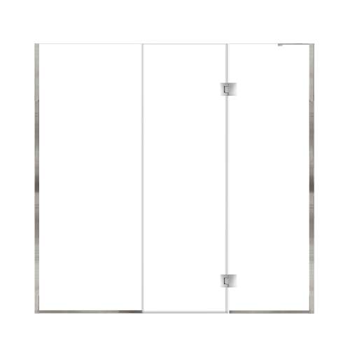 Ethan 79.5-in W x 76-in H Hinged Shower Door in Polished Chrome with Clear Glass, SMEHTF-795257610C-PC