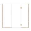 Ethan 83-in W x 76-in H Hinged Shower Door in Champagne Bronze with Clear Glass, SMEHTF-83297610C-CB