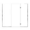 Ethan 83-in W x 76-in H Hinged Shower Door in Polished Chrome with Clear Glass, SMEHTF-83297610C-PC