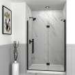 Ethan 55-in W x 76-in H Hinged Shower Door in Matte Black with Clear Glass, SMEHTF-55247610C-MB