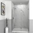 Ethan 55-in W x 76-in H Hinged Shower Door in Polished Chrome with Clear Glass, SMEHTF-55247610C-PC