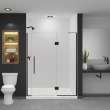 Ethan 58.5-in W x 76-in H Hinged Shower Door in Matte Black with Clear Glass, SMEHTF-585247610C-MB