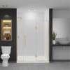 Samuel Müeller SMEHTF61257610C-BK-CB Ethan 61-in W x 76-in H Hinged Shower Door in Champagne Bronze with Clear Glass