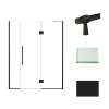 Samuel Müeller SMEHTF615257610C-BK-MB Ethan 61.5-in W x 76-in H Hinged Shower Door in Matte Black with Clear Glass