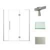 Samuel Müeller SMEHTF63277610C-BK-BS Ethan 63-in W x 76-in H Hinged Shower Door in Brushed Stainless with Clear Glass