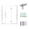 Samuel Müeller SMEHTF63277610C-BK-PC Ethan 63-in W x 76-in H Hinged Shower Door in Polished Chrome with Clear Glass