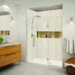 Samuel Müeller SMEHTF64287610C-BK-CB Ethan 64-in W x 76-in H Hinged Shower Door in Champagne Bronze with Clear Glass