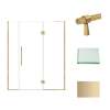 Samuel Müeller SMEHTF655297610C-BK-CB Ethan 65.5-in W x 76-in H Hinged Shower Door in Champagne Bronze with Clear Glass