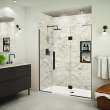 Samuel Müeller SMEHTF66247610C-BK-MB Ethan 66-in W x 76-in H Hinged Shower Door in Matte Black with Clear Glass