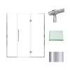 Samuel Müeller SMEHTF66247610C-BK-PC Ethan 66-in W x 76-in H Hinged Shower Door in Polished Chrome with Clear Glass