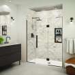 Samuel Müeller SMEHTF66247610C-T-MB Ethan 66-in W x 76-in H Hinged Shower Door in Matte Black with Clear Glass