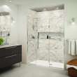 Samuel Müeller SMEHTF67257610C-BK-PC Ethan 67-in W x 76-in H Hinged Shower Door in Polished Chrome with Clear Glass