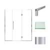 Samuel Müeller SMEHTF67257610C-T-PC Ethan 67-in W x 76-in H Hinged Shower Door in Polished Chrome with Clear Glass