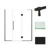 Samuel Müeller SMEHTF685267610C-BK-MB Ethan 68.5-in W x 76-in H Hinged Shower Door in Matte Black with Clear Glass