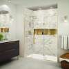 SMEHTF685267610C-T-CB Ethan 68.5-in W x 76-in H Hinged Shower Door in Champagne Bronze with Clear Glass