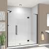 Samuel Müeller SMEHTF71297610C-BK-MB Ethan 71-in W x 76-in H Hinged Shower Door in Matte Black with Clear Glass