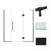 Samuel Müeller SMEHTF71297610C-BK-MB Ethan 71-in W x 76-in H Hinged Shower Door in Matte Black with Clear Glass