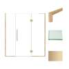 Samuel Müeller SMEHTF715297610C-T-CB Ethan 71.5-in W x 76-in H Hinged Shower Door in Champagne Bronze with Clear Glass