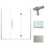 Samuel Müeller SMEHTF72247610C-BK-BS Ethan 72-in W x 76-in H Hinged Shower Door in Brushed Stainless with Clear Glass