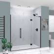 Samuel Müeller SMEHTF72247610C-BK-MB Ethan 72-in W x 76-in H Hinged Shower Door in Matte Black with Clear Glass